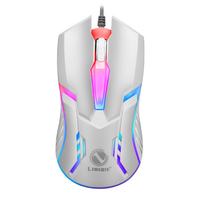 Mouse cu fir luminos Limei S1 E-Sports Mouse cu fir USB pentru laptop Mute Mouse pentru jocuri pentru computer