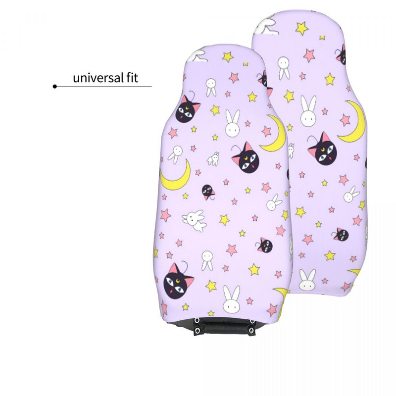Cute Cats Purple Moon Univerzalna navlaka za autosjedalicu Vodootporna ženska presvlaka za autosjedalicu Poliester Fishing