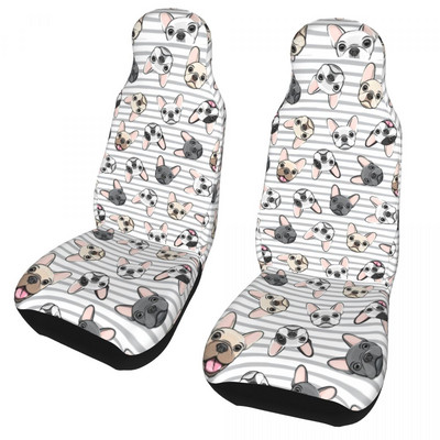Dungi gri Husă universală pentru scaunul auto, drăguț cu buldogi francezi, pentru majoritatea mașinilor AUTOYOUTH Covoraș pentru scaun auto pentru câini, poliester, vânătoare