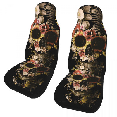 Garden Skull Light Универсален калъф за столче за кола Водоустойчив Travel Dark Death Skeleton Car Seat Mat Polyester Car Styling