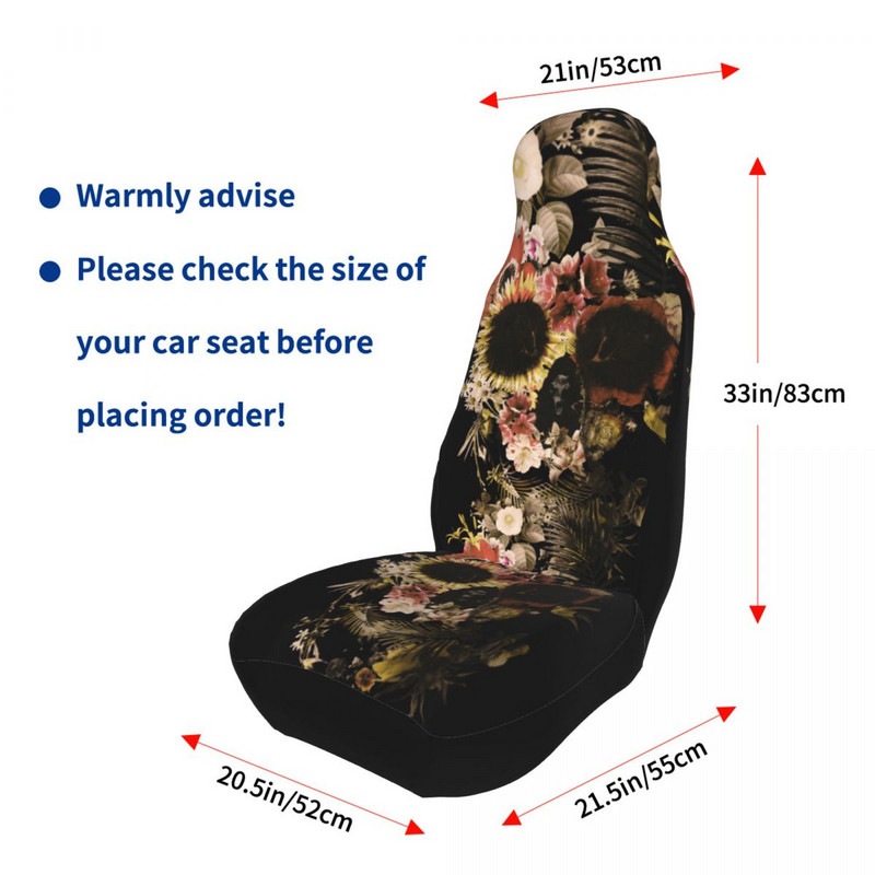 Garden Skull Light universaalne autoistme kate Veekindel reisimine Dark Death Skeleton autoistme matt polüester auto stiil