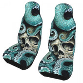 Κάλυμμα καθίσματος αυτοκινήτου Skull Sea Octopus Universal Four Seasons Μαξιλάρι καθίσματος ταξιδιού/Κάλυμμα πολυεστέρα Hunting