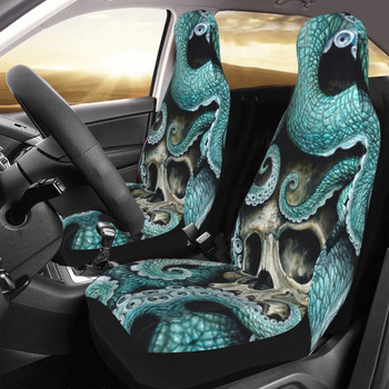 Skull Sea Octopus Универсална калъфка за столче за кола Four Seasons Възглавница/калъфка за пътна седалка Полиестер Лов