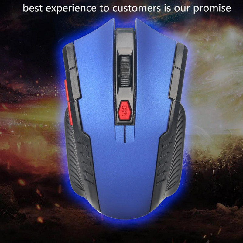 Arvutihiir Vastupidav arvuti optiline mänguhiir Kaasaskantav juhtmevaba hiir 2,4 GHz juhtmevaba optiline hiir koduks