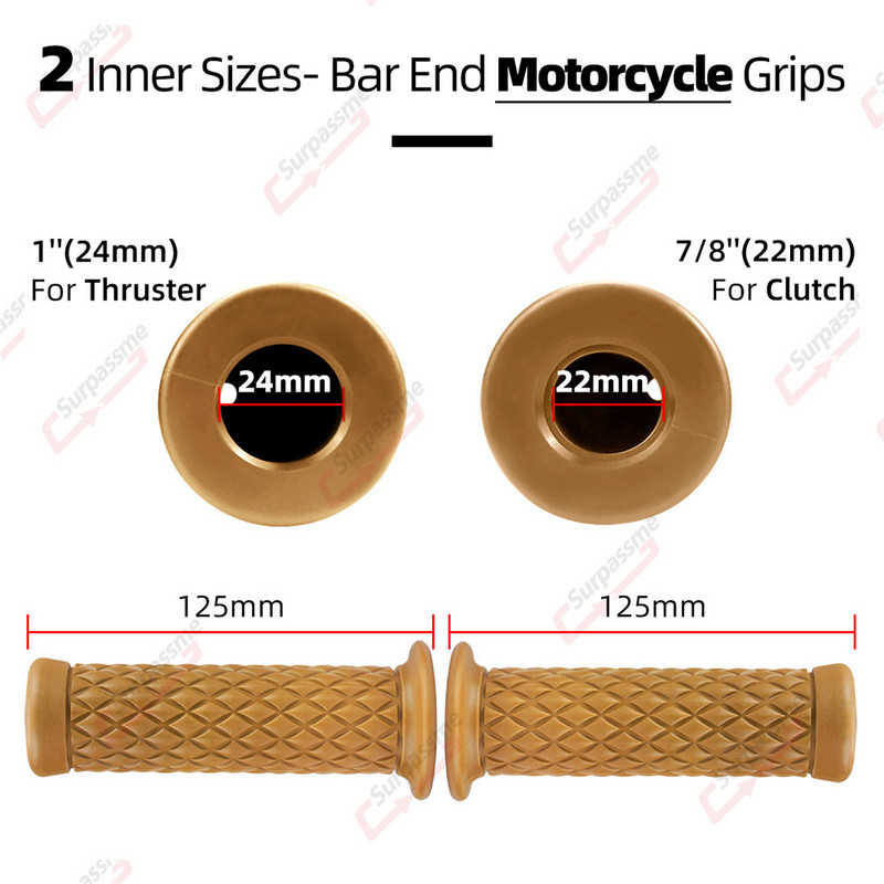 7/8" 22mm 24mm universaalsed mootorratta käepidemed