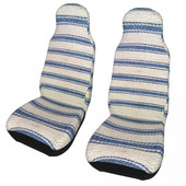 Husă universală pentru scaun auto cu dungi albastre din bumbac, covoraș pentru scaun auto de călătorie, rezistent la apă, vânătoare din fibre