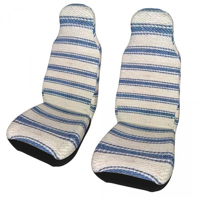 Husă universală pentru scaun auto cu dungi albastre din bumbac, covoraș pentru scaun auto de călătorie, rezistent la apă, vânătoare din fibre