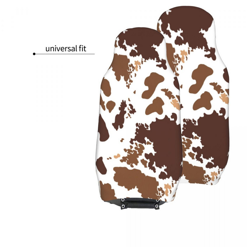 Mitmevärviline pruun veisenahast trükimuster Universaalne autoistme kate Auto interjöör reisimine autoistme padi kangas auto stiil