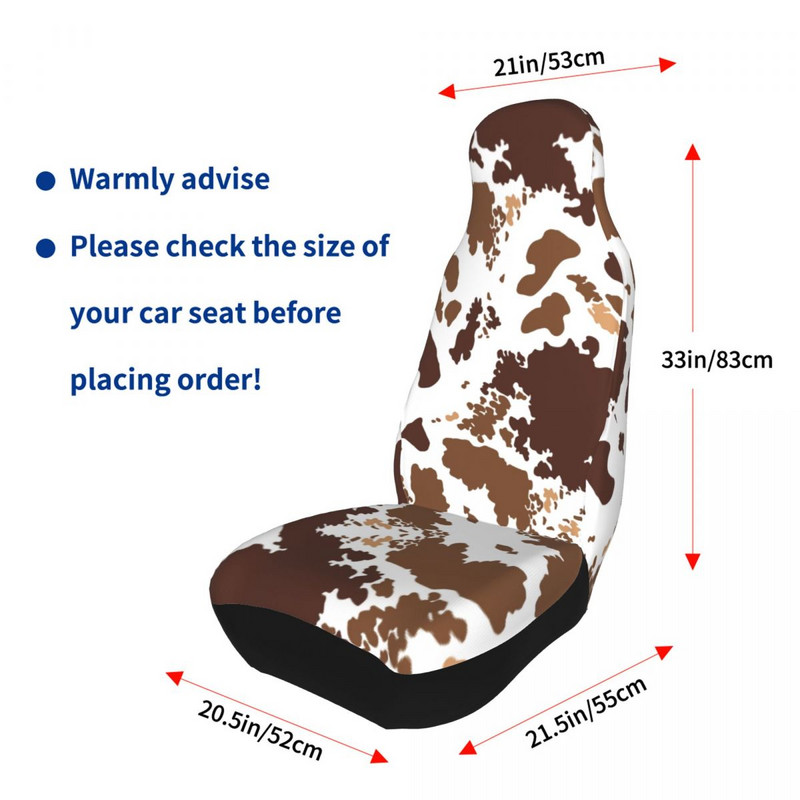 Mitmevärviline pruun veisenahast trükimuster Universaalne autoistme kate Auto interjöör reisimine autoistme padi kangas auto stiil