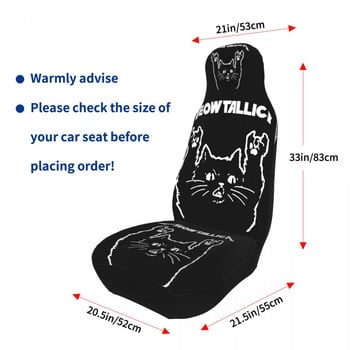 Rock Band Cat Metal Meowtallica Универсален калъф за столче за кола Four Seasons Travel Auto Seat Cover Polyester Hunting