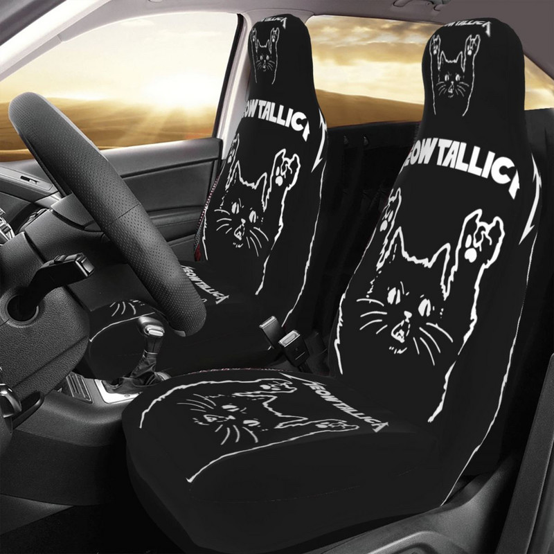 Rock Band Cat Metal Meowtallica Universalus automobilio sėdynės užvalkalas Four Seasons Travel Auto sėdynės užvalkalas poliesterio medžioklė