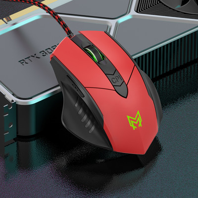 Anmck Gaming Mouse Ergonomic 3200DPI Ρυθμιζόμενο με 6 κουμπιά LED Οπτικά ενσύρματα ποντίκια RGB για υπολογιστή φορητό υπολογιστή Ποντίκι Gamer