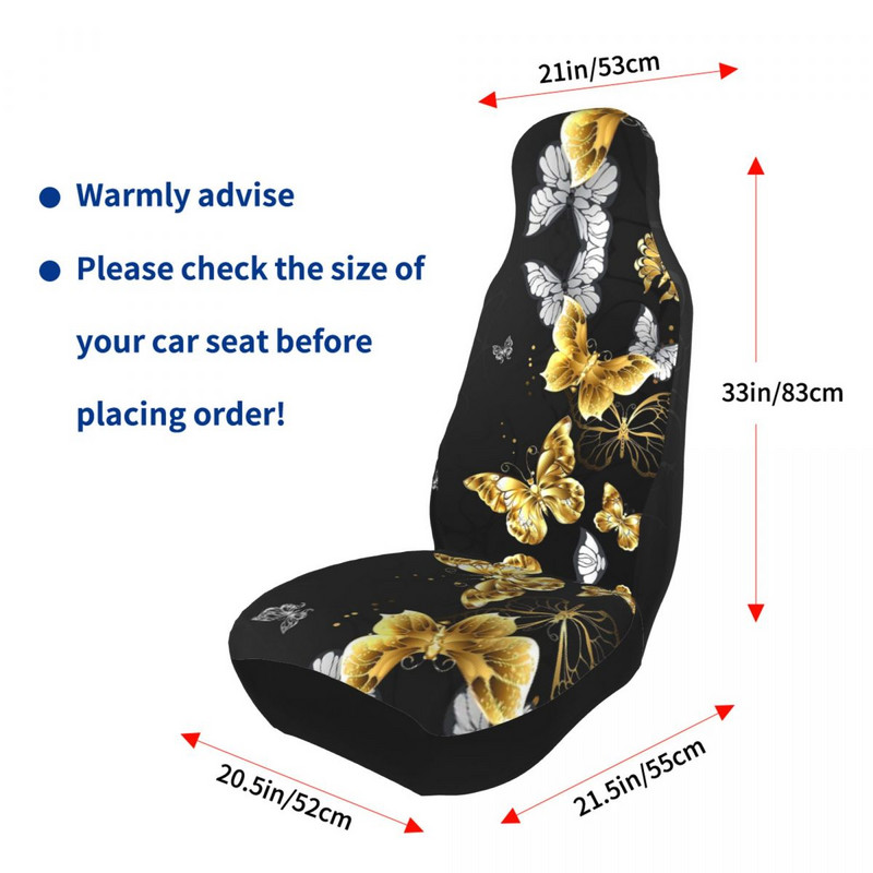 Butterflies universaalne autoistme kate maastikul, mis sobib igat tüüpi mudelitele Butterfly istmekatted polüestrist autotarvikud