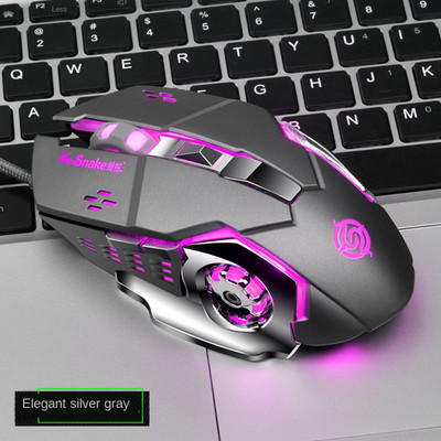 Q5 Gaming Mouse USB žični miševi za makro programiranje RGB 2400 DPI Gamer optički mehanički miš za CS CF PUBG Pressure Gun Custom