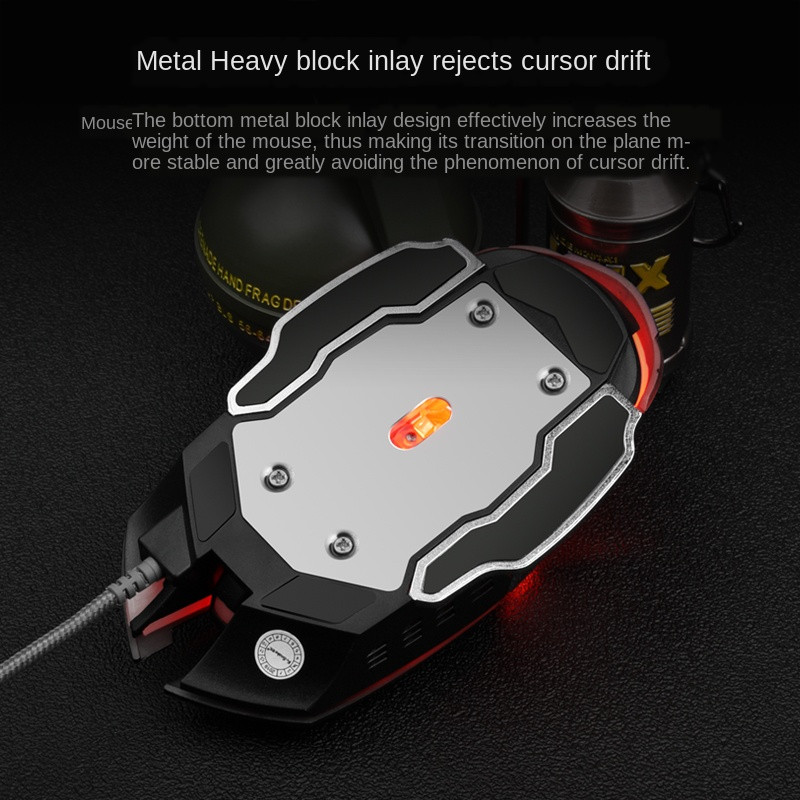 Q5 Gaming Mouse USB žični miševi za makro programiranje RGB 2400 DPI Gamer optički mehanički miš za CS CF PUBG Pressure Gun Custom