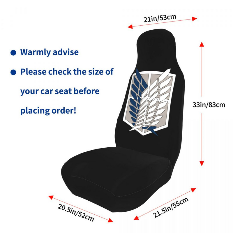 Wings Of Freedom Attack On Titan Protector universal pentru husa scaunului auto Accesorii interioare AUTOYOUTH Perna scaun auto Fibra de peste