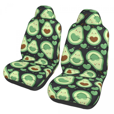 Cute Avocado Fruit Universāls automašīnas sēdekļa pārsegs Auto salons piemērots visu veidu modeļiem Auto sēdekļa pārvalks poliestera medības