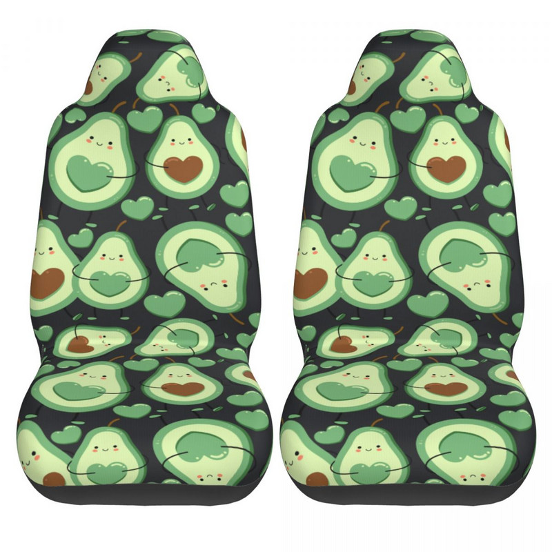 Husă universală pentru scaun auto cu fructe de avocado drăguț Interior auto potrivită pentru toate tipurile de modele husă scaun auto poliester vânătoare