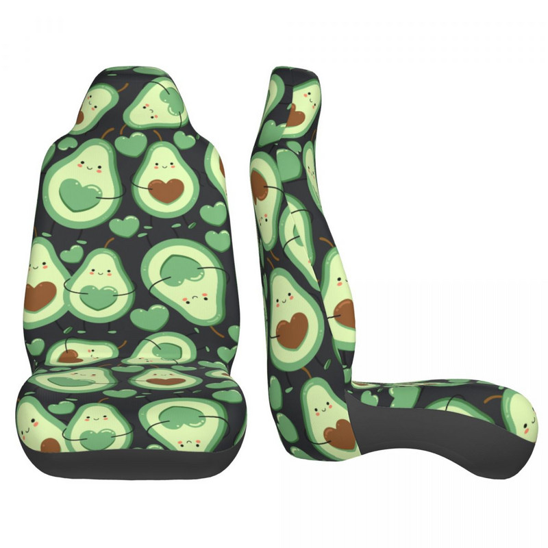 Husă universală pentru scaun auto cu fructe de avocado drăguț Interior auto potrivită pentru toate tipurile de modele husă scaun auto poliester vânătoare