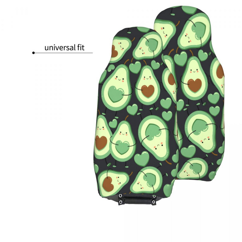 Husă universală pentru scaun auto cu fructe de avocado drăguț Interior auto potrivită pentru toate tipurile de modele husă scaun auto poliester vânătoare