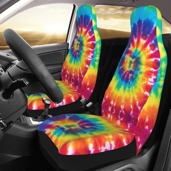 Πολύχρωμο μοτίβο βαφής γραβάτας Προστατευτικό κάλυψης καθίσματος αυτοκινήτου γενικής χρήσης Αξεσουάρ εσωτερικού χώρου AUTOYOUTH Ματ καθισμάτων αυτοκινήτου Κυνήγι