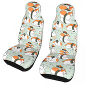 Kawaii Neko Sushi Cat Universalus automobilio sėdynės užvalkalas, apsaugantis salono priedus Kelionės Japonija Automobilių sėdynių užvalkalai Fiber automobilių priedai