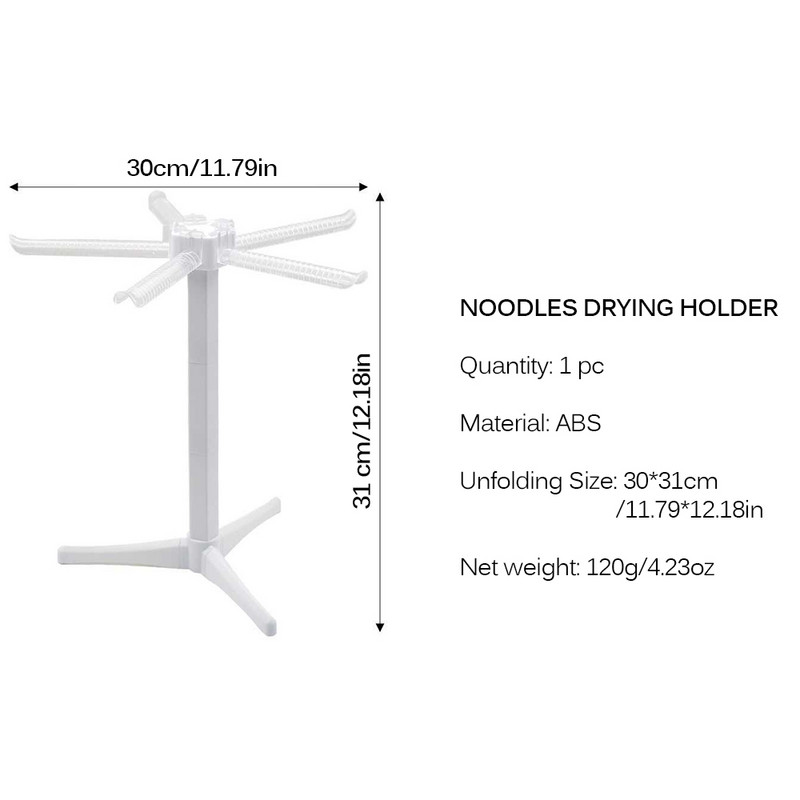 1vnt makaronų lentynėlė sulankstoma makaronų džiovinimo lentynėlė spagečių džiovintuvo stovas makaronų džiovinimo laikiklis Makaronų kabyklos virtuvės priedai