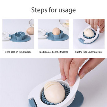 Πολυλειτουργικοί τεμαχιστές αυγών Διαιρέτης τομής Πλαστικός διαχωριστής αυγών Συσκευή κοπής αυγών Δημιουργικά εργαλεία κουζίνας αυγών