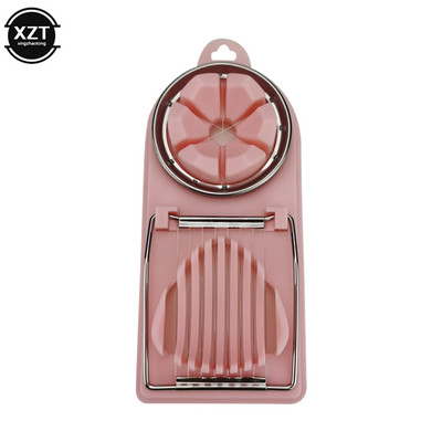 2 în 1 din oțel inoxidabil de tăiat ouă tăietor de ouă tăietor de ouă secționare cutter matriță în formă de floare prânz tăietor carne gadget-uri de bucătărie