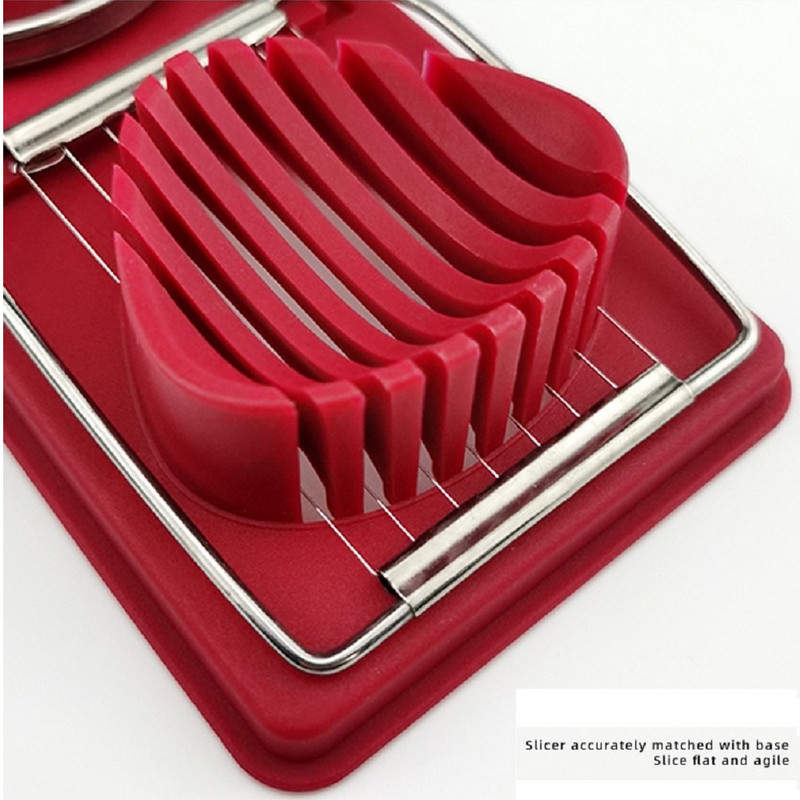 2 în 1 din oțel inoxidabil de tăiat ouă tăietor de ouă tăietor de ouă secționare cutter matriță în formă de floare prânz tăietor carne gadget-uri de bucătărie