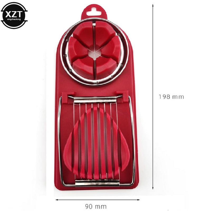 2 în 1 din oțel inoxidabil de tăiat ouă tăietor de ouă tăietor de ouă secționare cutter matriță în formă de floare prânz tăietor carne gadget-uri de bucătărie