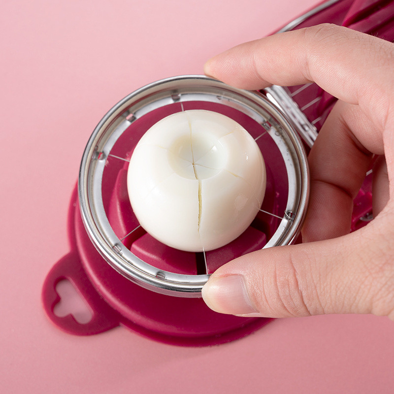 Tăiător de ouă multifuncțional Mașină de tăiat ouă din oțel inoxidabil Dispozitiv de tăiere a secțiunii Mucegai de tăiat pentru prânz în formă de floare Gadget de bucătărie