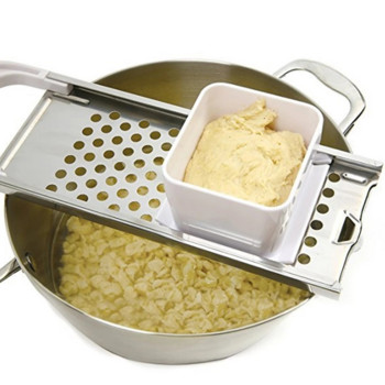 Εργαλείο παρασκευής ζυμαρικών από ανοξείδωτο ατσάλι Spaetzle Multifunctional Gnocchi Planer Egg Noodle Dumpling with Safety Triter Εργαλεία κουζίνας
