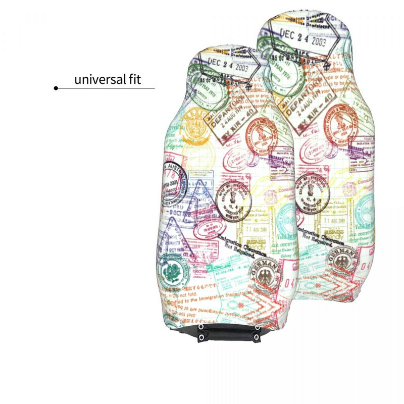 Senoviniai paso antspaudai Universalus automobilio sėdynės užvalkalas, atsparus vandeniui, skirtas visureigiui Rome Paris City Automobilinės sėdynės kilimėlis Audinys Automobilių priedai