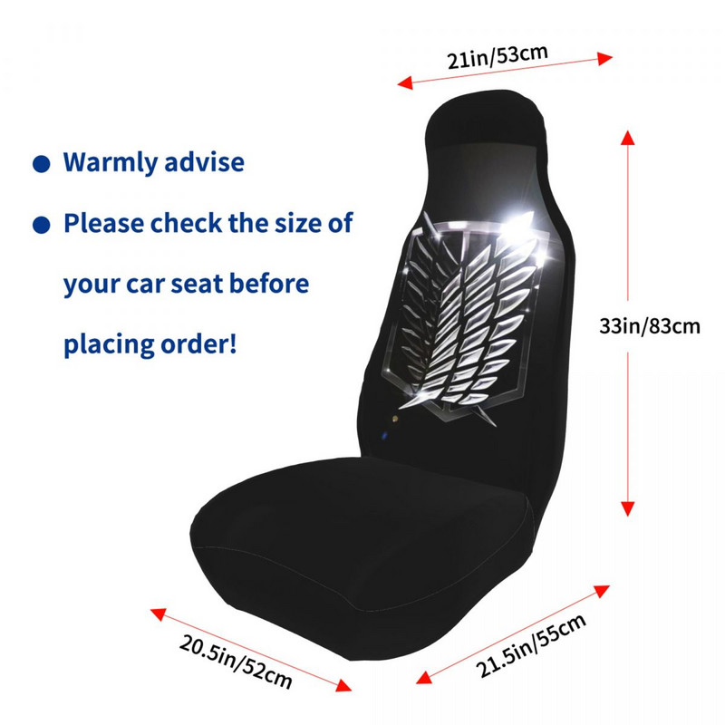 Attack On Titan Survey Corps Shine Husă universală pentru scaunul de mașină pentru majoritatea mașinilor Protecție pentru scaunul de mașină de călătorie Poliester Pescuit