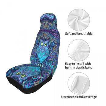 Mystical Owl Mandala Universal κάλυμμα καθίσματος αυτοκινήτου Auto εσωτερικό Κατάλληλο για κάθε είδους μοντέλα Boho Car Seat Protector Fabric Hunting