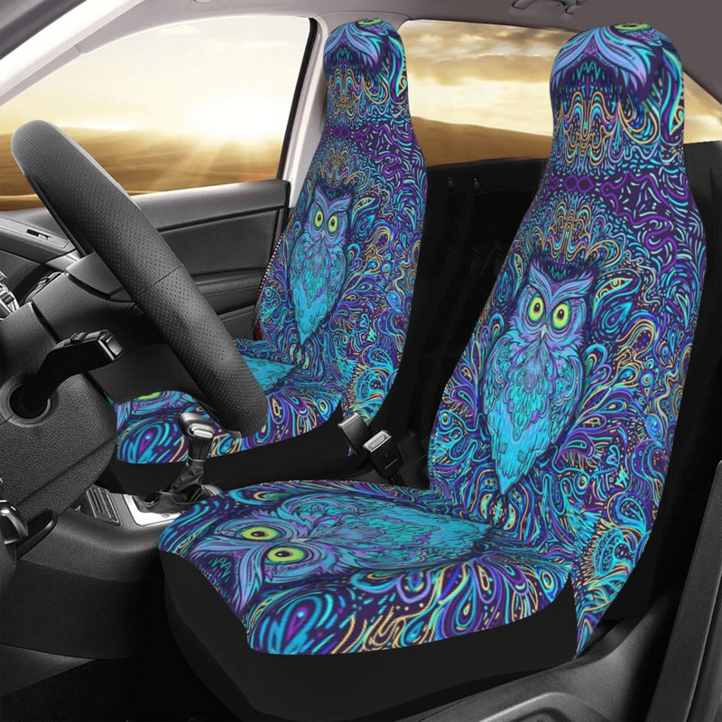 Mystical Owl Mandala Universalus automobilio sėdynės užvalkalas Auto salonas Tinka visų tipų modeliams Boho Automobilių sėdynės Apsauginis Audinys Medžioklė