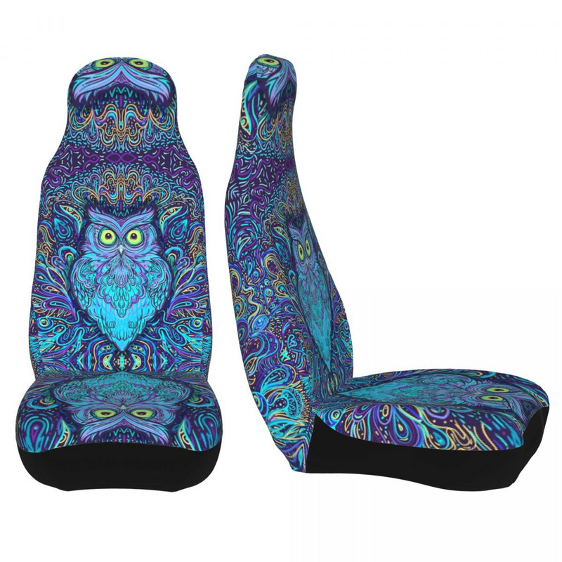 Mystical Owl Mandala Universalus automobilio sėdynės užvalkalas Auto salonas Tinka visų tipų modeliams Boho Automobilių sėdynės Apsauginis Audinys Medžioklė
