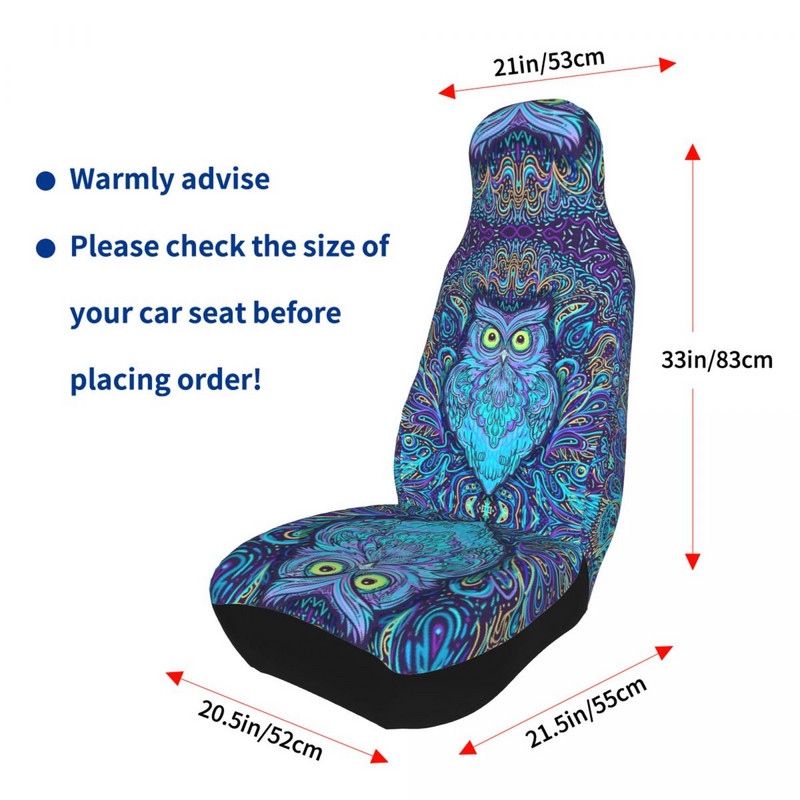 Mystical Owl Mandala Universalus automobilio sėdynės užvalkalas Auto salonas Tinka visų tipų modeliams Boho Automobilių sėdynės Apsauginis Audinys Medžioklė