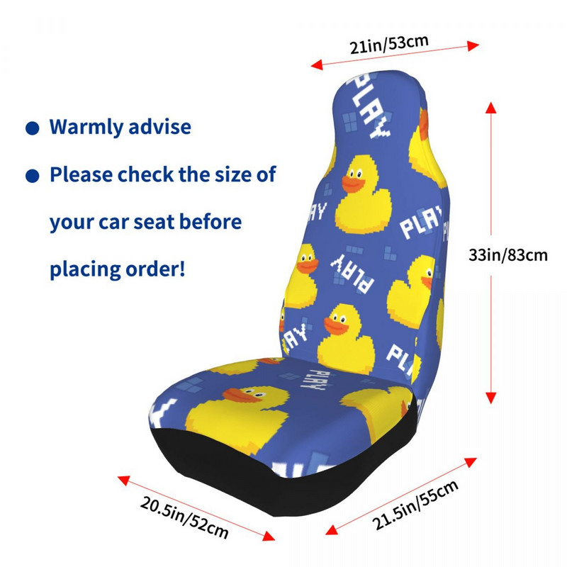 Mažas mielas anties raštas animacinis filmas Universalus automobilio sėdynės užvalkalas, apsaugantis saloną, moteriškas automobilio sėdynės kilimėlis, poliesteris, žvejyba