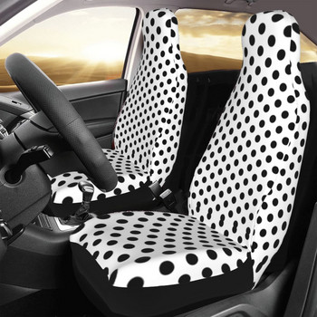 Ασπρόμαυρο Dalmatian Polka Dot Universal κάλυμμα καθίσματος αυτοκινήτου Four Seasons For All Kind Retro Ματ καθισμάτων αυτοκινήτου Πολυεστερικό Ψάρεμα