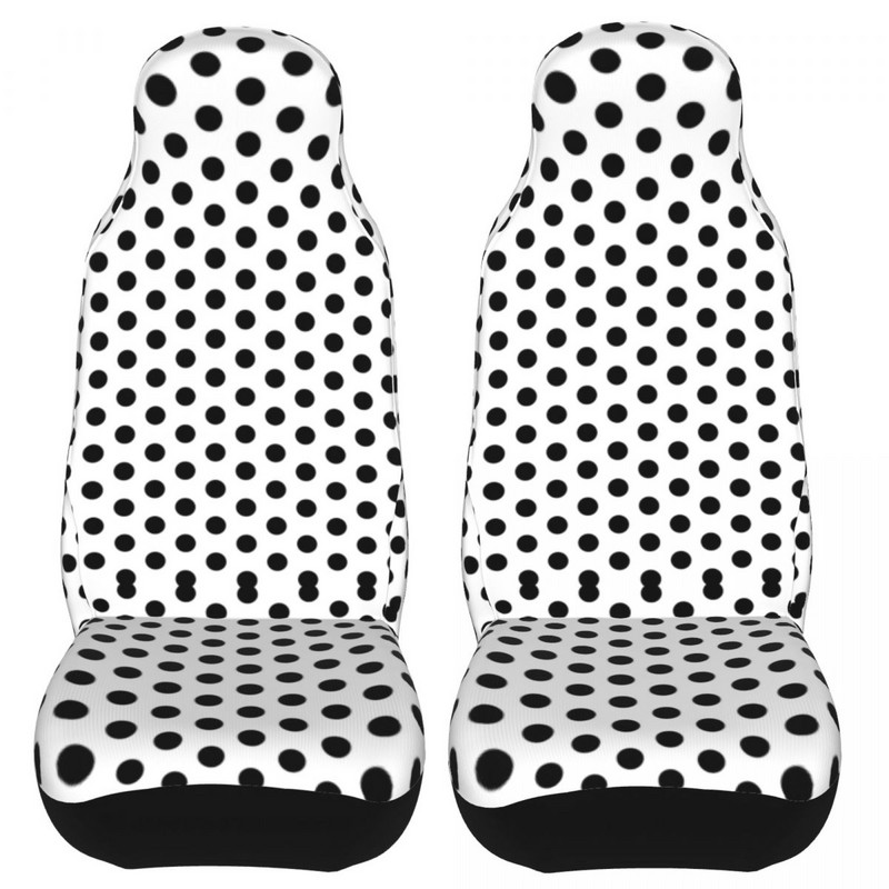 Must-valge dalmaatsia täpiline universaalne autoistme kate nelja aastaaja jaoks igat tüüpi Retro autoistme matt polüester kalapüügiks