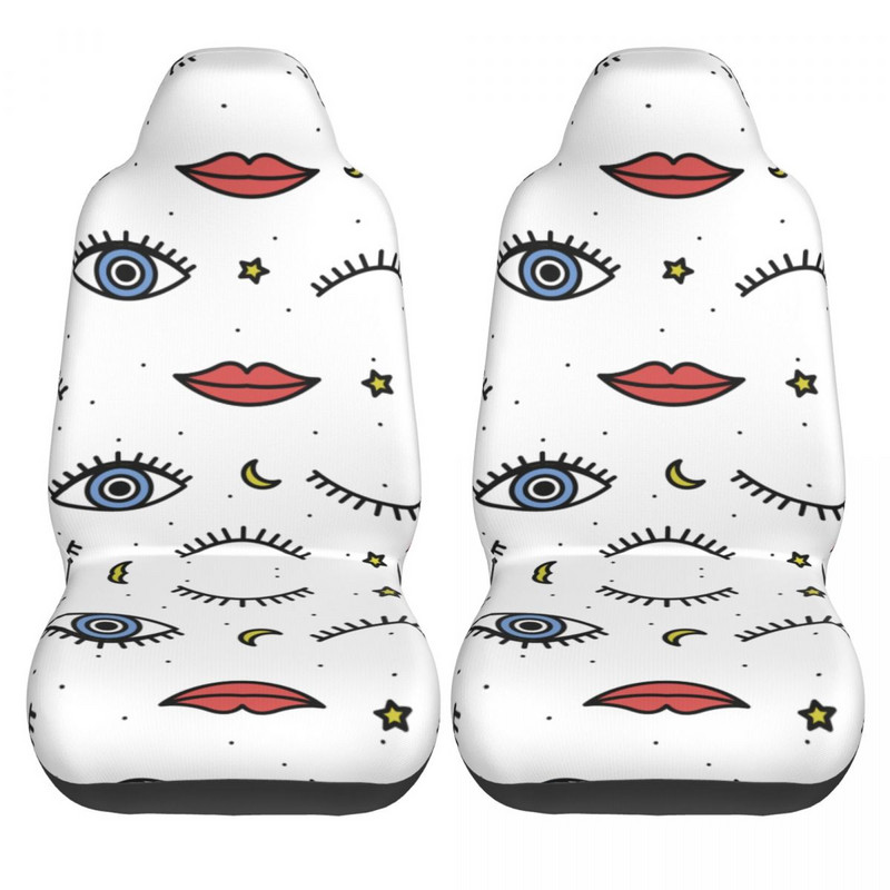 Psühhedeelsed silmad tema huultega Universaalne autoistme katte kaitse Salongitarvikud AUTOYOUTH Autoistmekatted Istmekaitse