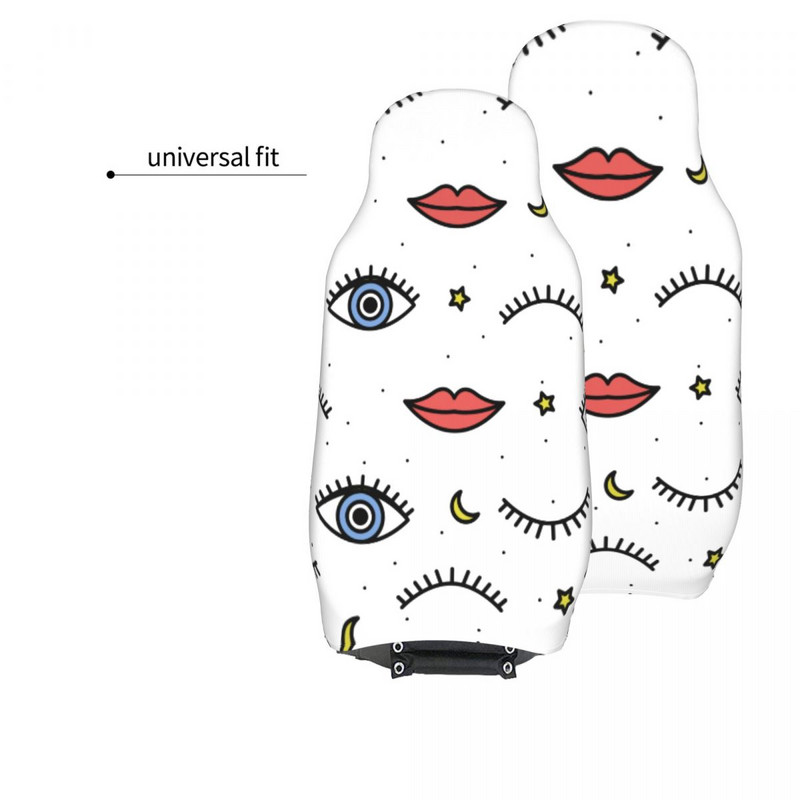 Psühhedeelsed silmad tema huultega Universaalne autoistme katte kaitse Salongitarvikud AUTOYOUTH Autoistmekatted Istmekaitse