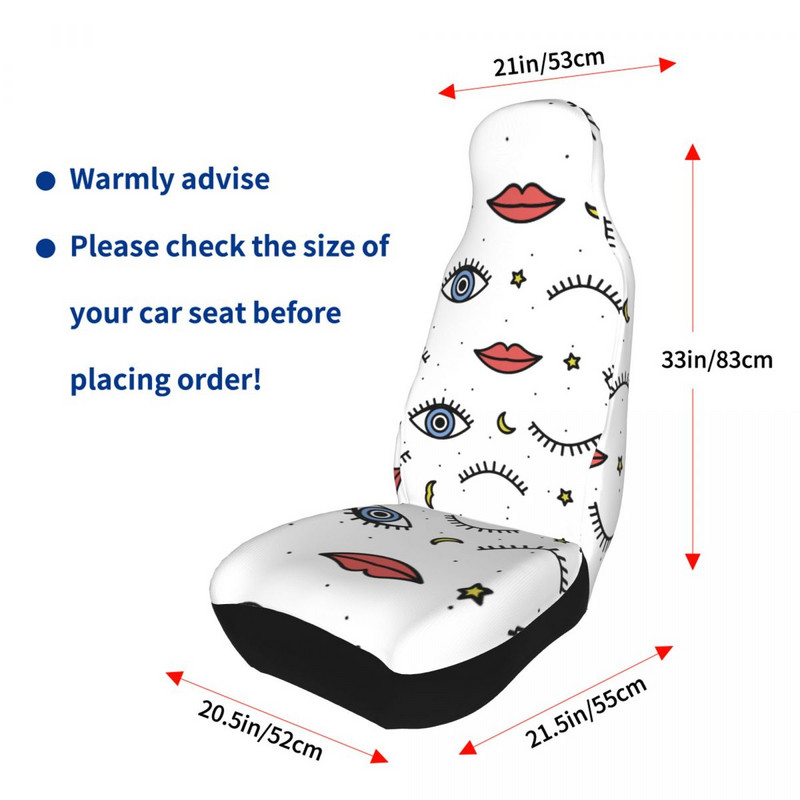 Psühhedeelsed silmad tema huultega Universaalne autoistme katte kaitse Salongitarvikud AUTOYOUTH Autoistmekatted Istmekaitse