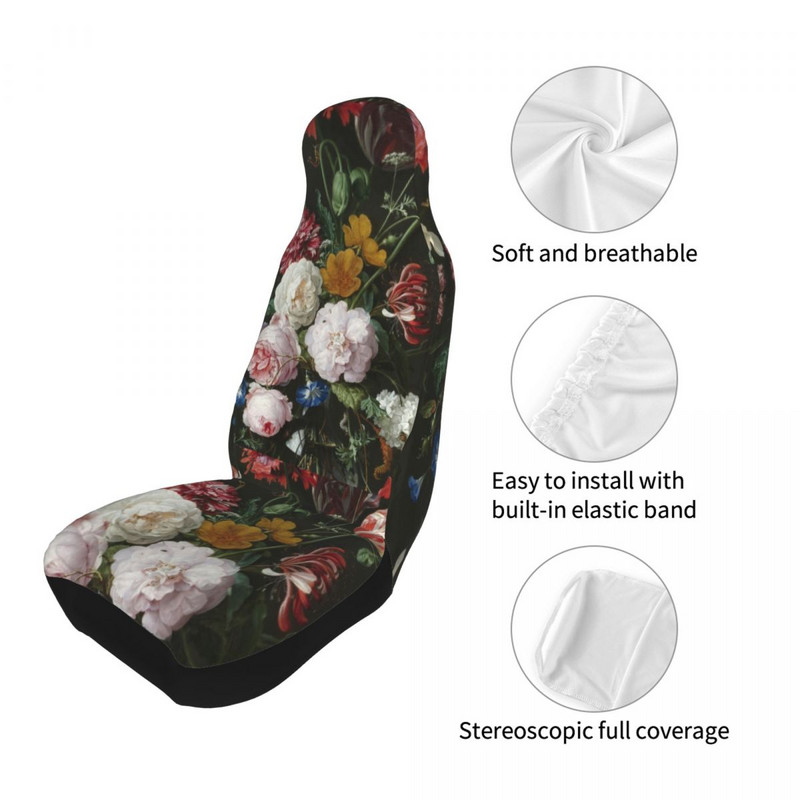 Jan Davidsz Flowers Rose Universalus automobilio sėdynės užvalkalas, apsauginis salono priedai Automobilių sėdynės apsauga, poliesteris
