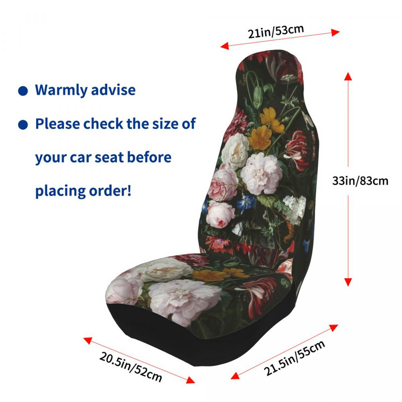 Jan Davidsz Flowers Rose Universalus automobilio sėdynės užvalkalas, apsauginis salono priedai Automobilių sėdynės apsauga, poliesteris