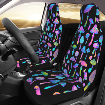 Magic Mushrooms Pattern Vintage Universal Κάλυμμα καθίσματος αυτοκινήτου Αδιάβροχο για SUV Psychedelic Ματ καθίσματος αυτοκινήτου Πολυεστερικά αξεσουάρ αυτοκινήτου