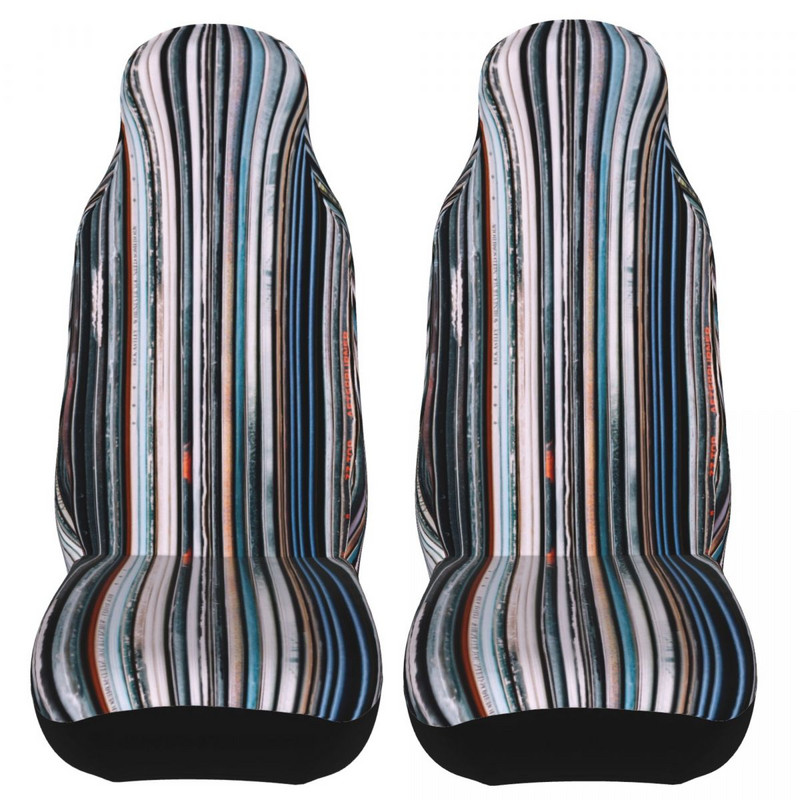 Vinüülplaadid Retro Stripes Universaalne autoistme kate Veekindel reisimuusika autoistme katted Fiber Car Styling