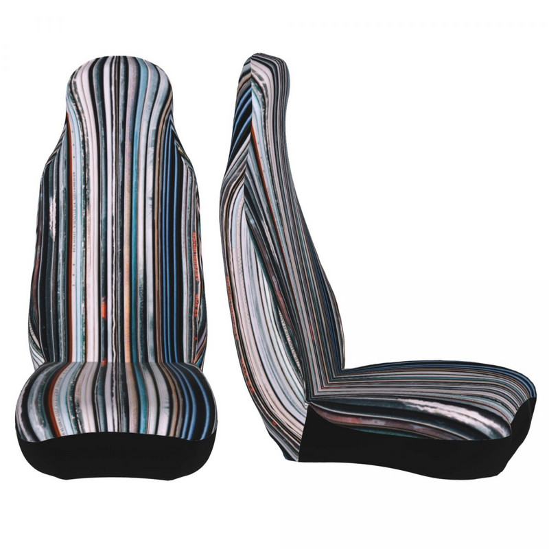 Vinüülplaadid Retro Stripes Universaalne autoistme kate Veekindel reisimuusika autoistme katted Fiber Car Styling